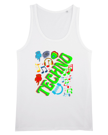 Techno Music Lover  White