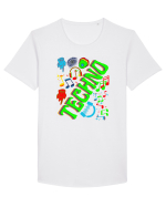 Techno Music Lover  Tricou mânecă scurtă guler larg Bărbat Skater