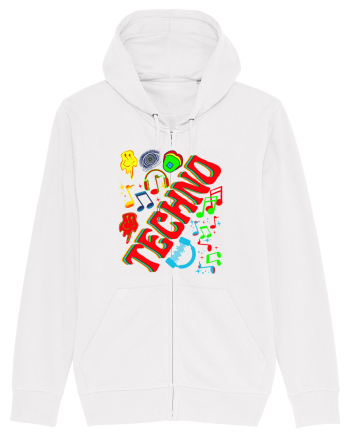 Techno Music Lover  White