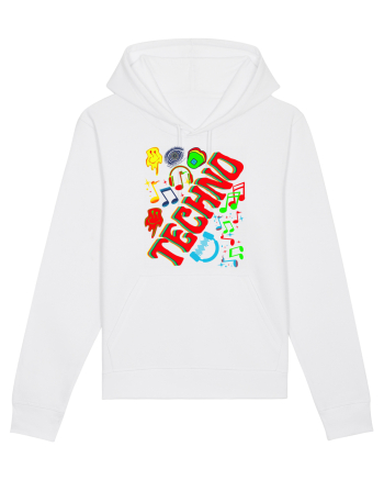Techno Music Lover  White