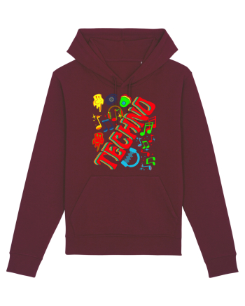Techno Music Lover  Burgundy