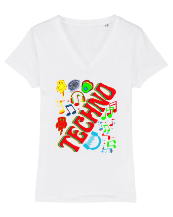 Techno Music Lover  White