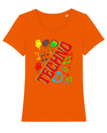 Techno Music Lover  Bright Orange