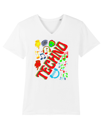 Techno Music Lover  White