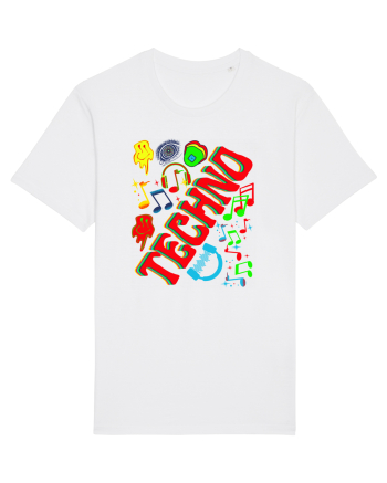 Techno Music Lover  White