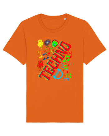 Techno Music Lover  Bright Orange