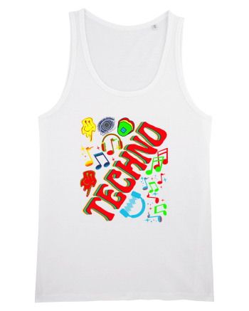 Techno Music Lover  White