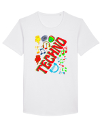 Techno Music Lover  Tricou mânecă scurtă guler larg Bărbat Skater