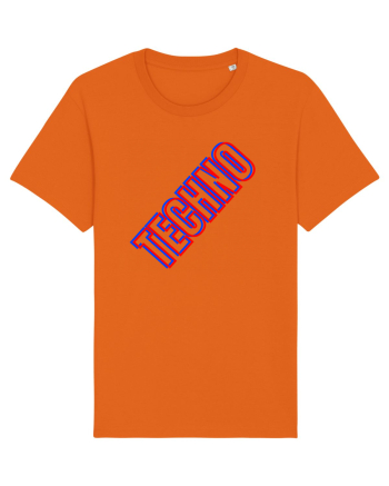 Techno Music Lover  Bright Orange