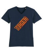 Techno Music Lover  Tricou mânecă scurtă guler V Bărbat Presenter