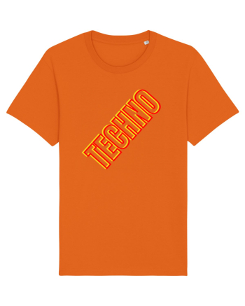 Techno Music Lover  Bright Orange