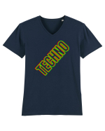 Techno Music Lover  Tricou mânecă scurtă guler V Bărbat Presenter