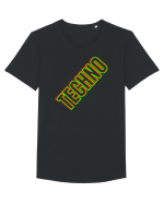 Techno Music Lover  Tricou mânecă scurtă guler larg Bărbat Skater