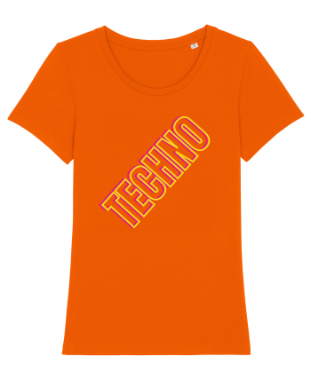 Techno Music Lover  Bright Orange