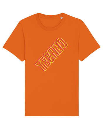 Techno Music Lover  Bright Orange