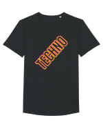Techno Music Lover  Tricou mânecă scurtă guler larg Bărbat Skater