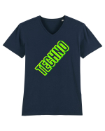 Techno Music Lover  Tricou mânecă scurtă guler V Bărbat Presenter