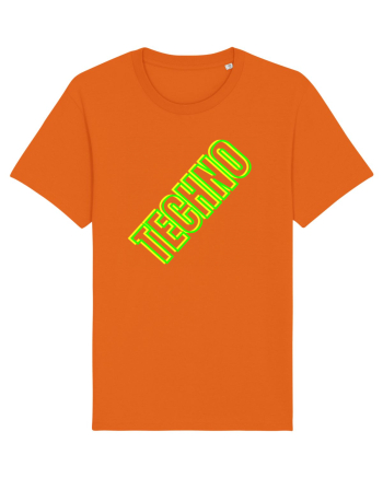 Techno Music Lover  Bright Orange