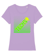 Techno Music Lover  Tricou mânecă scurtă guler larg fitted Damă Expresser