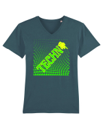 Techno Music Lover  Tricou mânecă scurtă guler V Bărbat Presenter
