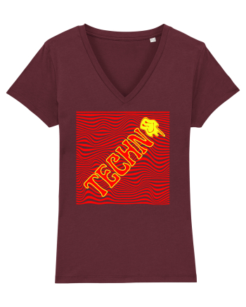 Techno Music Lover  Burgundy