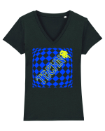 Techno Music Lover  Tricou mânecă scurtă guler V Damă Evoker