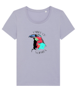 Umblu cu cioara vopsită Tricou mânecă scurtă guler larg fitted Damă Expresser