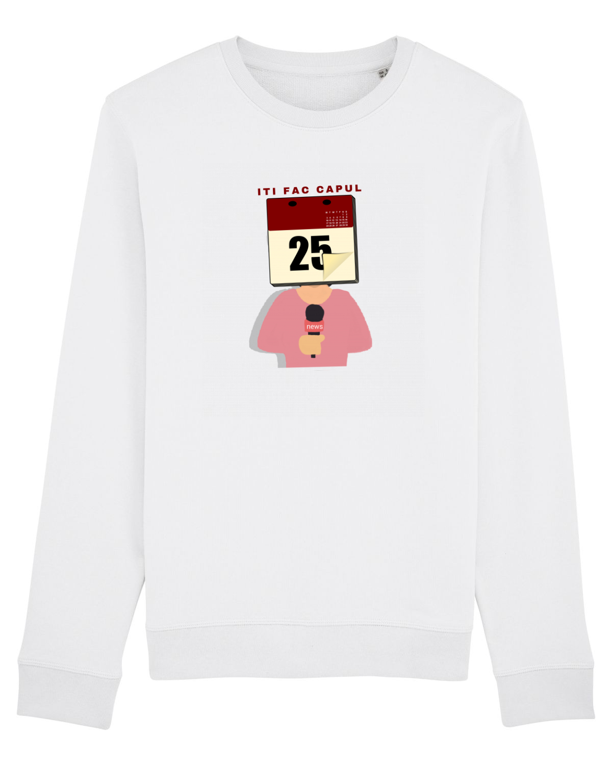Bluză mânecă lungă Unisex Rise White