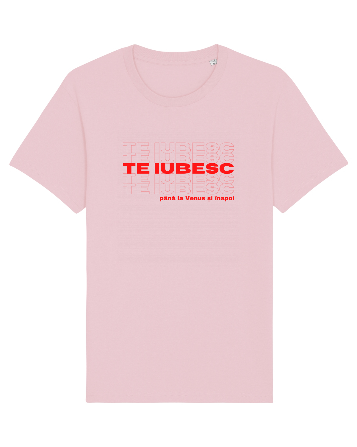 Tricou mânecă scurtă Unisex Rocker Cotton Pink