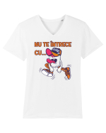 Nu te întrece cu gluma Tricou mânecă scurtă guler V Bărbat Presenter