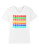 Techno Music Lover  Tricou mânecă scurtă guler V Bărbat Presenter
