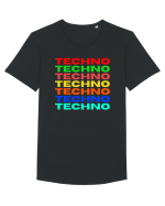 Techno Music Lover  Tricou mânecă scurtă guler larg Bărbat Skater