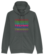 Techno Music Lover  Hanorac cu fermoar Unisex Connector