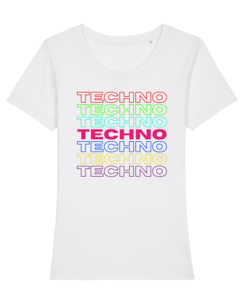 Techno Music Lover  White