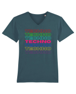 Techno Music Lover  Tricou mânecă scurtă guler V Bărbat Presenter