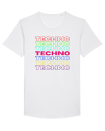 Techno Music Lover  Tricou mânecă scurtă guler larg Bărbat Skater