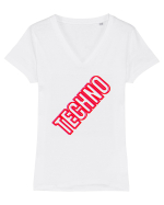 Techno Music Lover  Tricou mânecă scurtă guler V Damă Evoker
