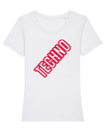 Techno Music Lover  White