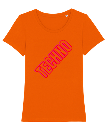 Techno Music Lover  Bright Orange