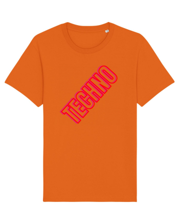 Techno Music Lover  Bright Orange