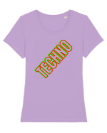 Techno Music Lover  Tricou mânecă scurtă guler larg fitted Damă Expresser