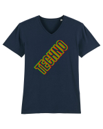 Techno Music Lover  Tricou mânecă scurtă guler V Bărbat Presenter