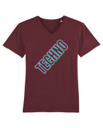 Techno Music Lover  Tricou mânecă scurtă guler V Bărbat Presenter