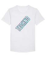Techno Music Lover  Tricou mânecă scurtă guler larg Bărbat Skater