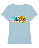 Floreb169 Tricou mânecă scurtă guler larg fitted Damă Expresser