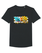 Floreb169 Tricou mânecă scurtă guler larg Bărbat Skater