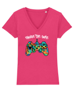 Change the Game Tricou mânecă scurtă guler V Damă Evoker