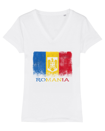Romania Tricolor White