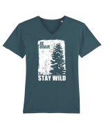 Stay Wild Tricou mânecă scurtă guler V Bărbat Presenter