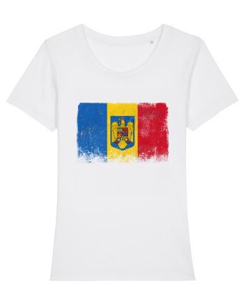 Steag Vintage Romania White